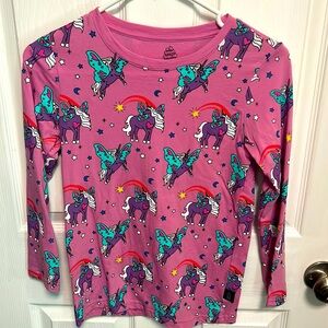 Girls like new ice cream castles top size 10, unicorn print